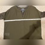 Lysse  Millie Top Size S Womens Olive Green‎ Tunic Blouse V Neck Chiffon Knit Mix Photo 9