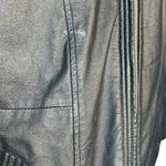 wilson's leather Vintage 90s  Black Faux Fur Lined Bomber Jacket Oversized Large Photo 4