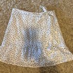 SheIn White Black polka dot Mini Wrap Skirt Photo 0