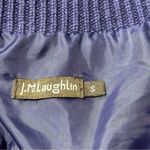 J. McLaughlin  Women’s Size S Purple Quilted Silk Ribbed Cotton Sweater Jacket Photo 5