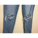American Eagle  Mom‎ Jean Mid Wash High Rise Distressed Denim Size 4 Photo 2