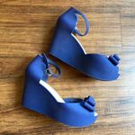 Victoria Adames platform jelly shoes size 38 7‎ Blue Photo 3