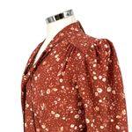 Monteau Floral Tie-Neck Blouse Peplum Brown Size Large NWT Photo 2