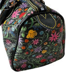 Dooney & Bourke  Black Floral Women's Boston Bag with Rainbow Zipper EUC Photo 3
