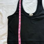 Aerie Women’s Black Cropped Tank Top Thick Cotton Crochet Cutout Basic Lounge XS Photo 5