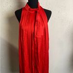 Mango # 135 Poppy Satin Bow Neck Halter Mini Dress Photo 4
