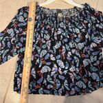 We The Free People Lexington Off Shoulder Stretchy Knit Floral Top Small Photo 9