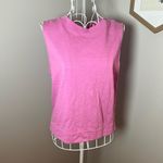 Nation Ltd  Britt Tie Back Tank In Prom Date Pink Sz M 100% Cotton Anthropologie Photo 2