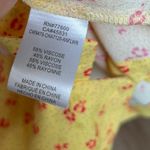 Chaser Kinney Button-Down Bright Yellow Floral Print Crop Top Size XS Photo 6