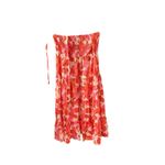 Cupshe  Red Floral Smocked Tiered Halter Midi Dress Vacation Resortwear Photo 3
