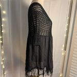Selfie Couture Black Crochet Fringe Top Photo 1