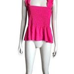 BD Collection Pink Sheer Smocked Tank Top Size L Photo 0