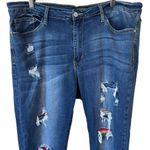 Judy Blue Mariah Distressed Serape Patch Skinny Fit Denim Jeans Photo 1