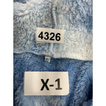 Womans Hoodie Large Blue White 1/4 Zip Fluffy Pullover Photo 2