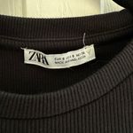 ZARA Black Ruffled Ribbed Bodysuit Photo 4