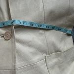 Luciano Barbera White Leather Italian luxury Jacket Size 42 Photo 9