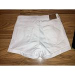 Aeropostale  Women Juniors size 00 cuffed denim shorts High Rise White & Black‎ Photo 3