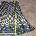 Madewell  XS Dress Ivory Blue Print Lightweight Photo 2