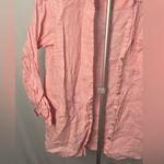 Sigrid Olsen  light pink 100% Linen Button Down Shirt Size Large Photo 4