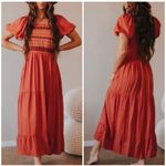 Polagram Boho Chic Embroidered Midi Gypsy Short Sleeves Dress SZ L #2468 Photo 1