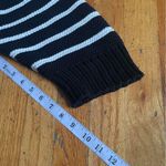 Rebecca Taylor La Vie Black Nad White Striped Pullover Sweater Size Small Photo 3