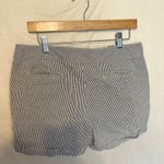 Sandro  Nautical Shorts Women's 12 Navy & White Striped Seersucker 4.5" Inseam Photo 5