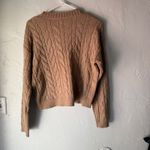 Cyrus Women's Cable Knit V Neck Button Front Cropped Cardigan Sweater Size M Photo 5