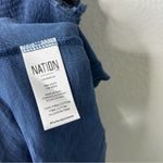 Nation Ltd  Navy Blue Smocked Midi Dress Sleeveless Ruffle Womens Size S Photo 6