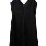 W•too W by WTOO Size 15 Black VNeck Evening Casual MIDI Sleeveless Silhouette Dress Photo 6