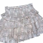 Chan Luu tan floral ruffle skirt size medium Photo 1