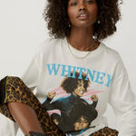 Daydreamer  Dance With Somebody WHITNEY HOUSTON Long Sleeve Tee Top Sz‎ L Photo 0