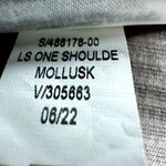 Old Navy One Shoulder Long Sleeve Ribbed Knit Top Asymmetric Fitted Mollusk XS Photo 4