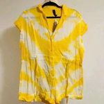 Urban Outfitters Out From Under Yellow & White Rosie Playsuit Size Small NWT $58 Photo 0
