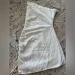 Sky To Moon Women's White‎ Strapless Mini Dress Ruched Side Size Medium White Photo 1