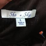 She + Sky black and gold sparkle crop Top Large Photo 6