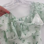 SheIn  Mint Floral Lace Off Shoulder Dainty One Piece Lingerie Bodysuit Medium Photo 4