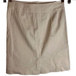 J. McLaughlin Womens Khaki Stretch A-Line Mini Skirt Size 2 Button Back Preppy Photo 0