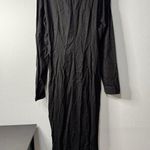 LIONESS  Black Cut-Out Long Sleeve Aswan Maxi Dress with Side Slit Size XL Photo 3