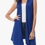 Urban Coco sleeveless, asymmetrical hem lightweight cardigan vest, size XXL, NWT Photo 0