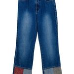 Xhilaration Y2K Xhiliration Vintage Low Rise Flared Jeans with Quilt Patchwork Hem Waist 26" Photo 1