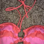 Victoria's Secret Victoria’s Secret bikini top swim wear ruffle top pink and coral color large Photo 3