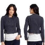 Free People NWT Majorette Military Jacket Double Breasted Crop Stretch Knit 2 Photo 1