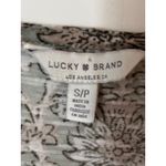 Lucky Brand Lucky‎ Brand Women's Size S/P Green Floral Button Front Short Sleeve Top Photo 3
