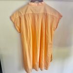 Aerie  Peach Cottagecore Lagenlook Oversized Cotton Short Sleeve Shirt Medium Photo 3