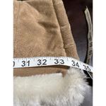 Wilson's Vintage Tan Suede Faux Shearling Lined Duffle Coat Jacket Warm Winter Size M Photo 15