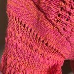 Free People  Hot Tropics Paloma Combo Knit Sweater Pink Orange Stripe Coral Photo 3