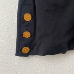 Ralph Lauren Lauren Black V-Neck Sleeveless Shift Mini Dress with Gold Buttons Photo 5