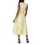 3.1 Phillip Lim Yellow Bright Sleeveless Poplin V-Neck Tie Waist Midi Dress 10 Photo 1