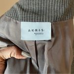 Akris Punto  | Gray Pinstriped Wool Blazer Sz 4 Photo 5