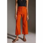 Maeve  Anthropologie Colette Cropped Wide Leg Pants Orange 31 Photo 5